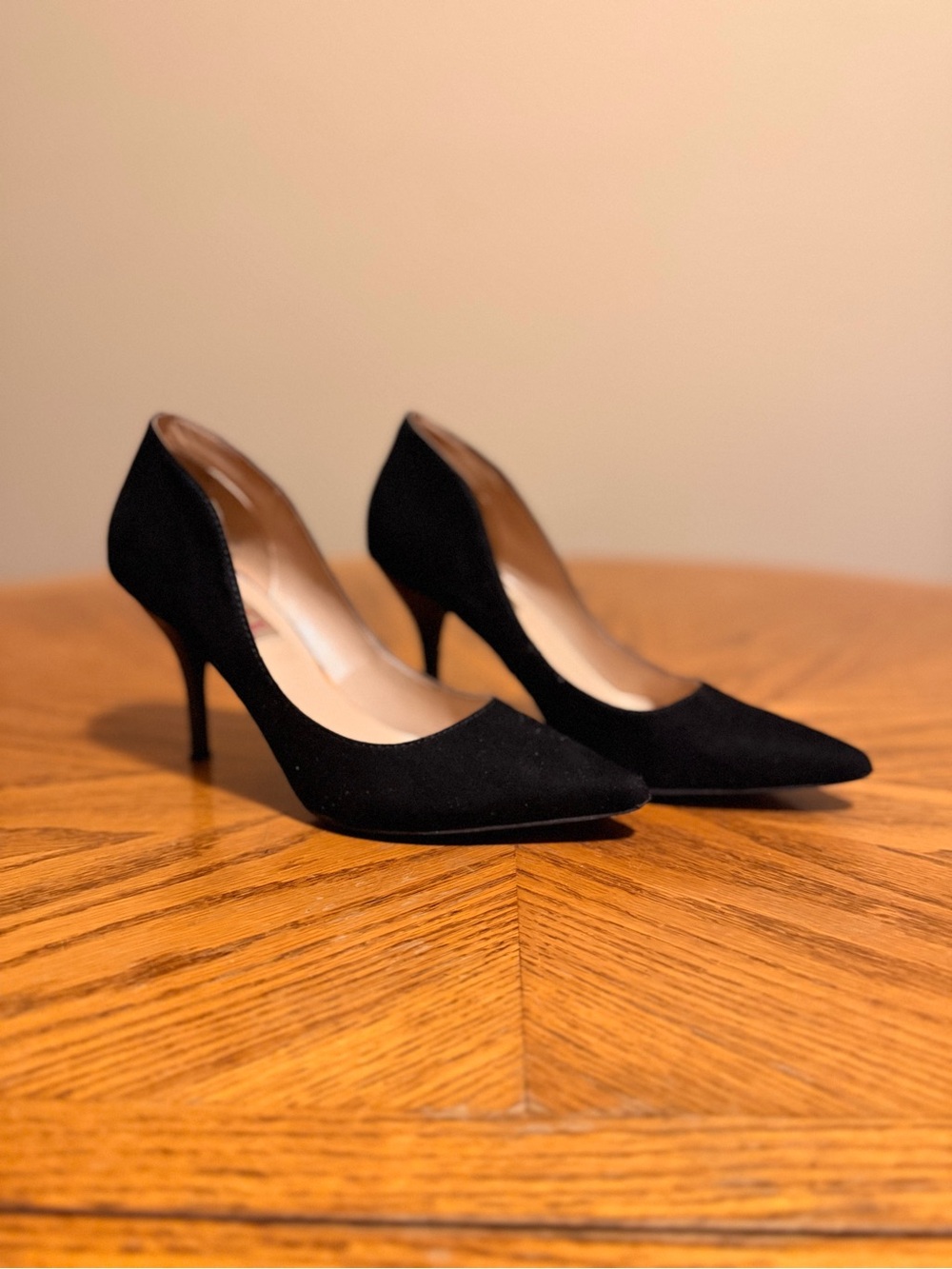 JOYCE Black Pointed Toe Stiletto Pumps Classic Heels